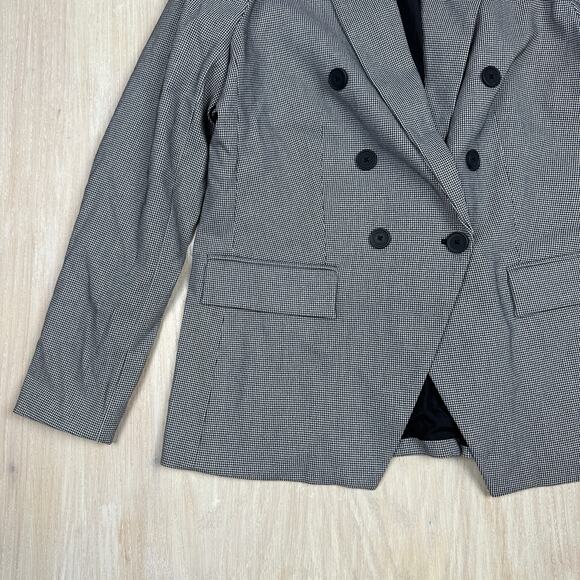 Nine West Microcheck Double Breasted Career Classic Workwear Blazer Jacket Large - Picture 5 of 15